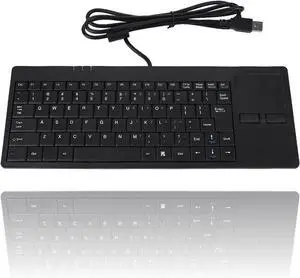 USB touchpad Keyboard Mini Design for Stable and USB HUB Port wired keyboard with trackpad wired trackpad keyboard for Stable and USB HUB Port, 86 Key with Built in touchpad Elettronica