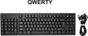 Left Handed Keyboard Ergonomic 109 Keys Computer Keyboard, Micro USB Left Handed Keyboard for Business and Accounting, Plug and Play Office Keyboard for Business Accounting Designer