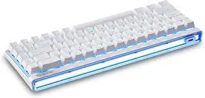 MCHOSE ACE68 Air Magnetic Switch Gaming Keyboard,65% Rapid Trigger Hall Effect Wired Mechanical Keyboard with Adjustable Actuation RGB Light Box HotSwap Gasket Snap Tap,8K Hz Polling Rate (White)