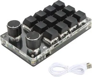One-Handed Mechanical Gaming Keyboard, 50 Million Times Keystroke Lifespan, DC 5V 1A Shortcut Programmable for Media Playing