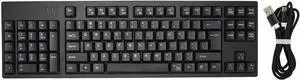 ZJchao Left Handed Keyboard, 109 Keys Micro USB Layout Plug and Play Office Keyboard Cordless Gaming Keyboard Gaming Keyboard with Micro USB Interface for Business Accounting Designer