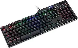 Mechanical Keyboard Computer Keyboard with Multimedia Knobs and RGB Backlight