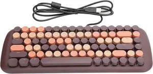 Gaming Keyboard,Blue Switch Wired Keyboard with 84 Keys Retro Gaming Keyboard for Home Office Computer,with The Best Gaming Experience
