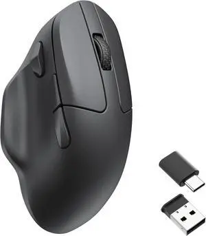 M7 Wireless Computer Mouse 26K DPI Optical Computer Mouse 2.4 GHz/Bluetooth/Wired with Macro Button 63g Lightweight Ergonomic Up to 70 Hours Worktime for Laptop macOS/Windows - Black