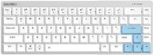 Laptop Keyboard Wireless Mechanical Gaming Keyboard 68 Keys 60% Bluetooth Rechargeable Gaming Keyboard for PC Gamer Computer Laptop Computer Keyboard (Color : Blue) (White)