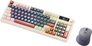M96 Wireless Keyboard, 96 Keys, Dual Mode 2.4G/Bluetooth 5.0, RGB Backlit, PBT Keycaps, 2000mAh Battery
