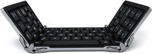 Wireless Mechanical Keyboard,Wireless Keyboard for PC Foldable Keyboard Bluetooth Rechargeable Laptop