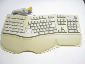 SK-6000 KK600RS08U PS/2 9-Pin-Serial Ergonomic Split Keyboard, FCC ID: GYUR33SK, Beige Color