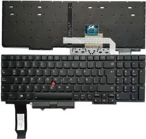 OEM Latin/Spanish/French AZERTY Laptop Keyboard for ThinkPad E15 Gen 2 (Type 20T8 20T9 20TD 20TE) - Black Replacement Keyboard Accessories(LA with Backlit)