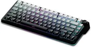 WK75 75% Mechanical Keyboard with Knob,Gasket Mount Hot Swappable Custom RGB Wireless BT5.0/2.4GHz/USB-C Wired Gaming Keyboard Side Printed Keycaps,Split Spacebar for PC/Mac Gamer (Black)