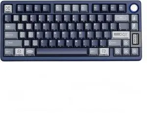 INFI75 Wireless Mechanical Keyboard with Screen& Knob,75% Gasket Hot Swappable Tri-Mode BT5.0/2.4GHz/USB-C Wired RGB Custom Gaming Keyboard with Side Printed Japanese Keycaps for PC/Mac Gamer