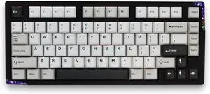 Glacier Weikav Stars75s, Wireless/Wired, Detachable USB-C, Hot Swappable, CNC Aluminum Case, RGB Lighting, Pre-Built Mechanical Keyboard (Black Anodizing, Standard Cable)