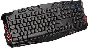 Mechanical Keyboard Wired Gaming Mechanical Computer Keyboard 3-Color Backlit Ergonomic Keyboard