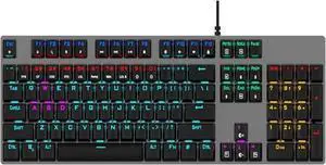 Mechanical Gaming Keyboard with Green, Black, and Brown Switches  Full Key Layout for Desktop and Laptop