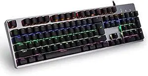 Computer Keyboards Wired Gaming Keyboard, Mechanical Keypad, USB Interface, 13 Colors Cool Backlight Effect, for Home Office PC Game White