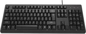 USB Wired Universal Keyboard for Notebook and Desktop Computers  Silent Typing, Durable Metal Design, Ideal for Business and Office Use