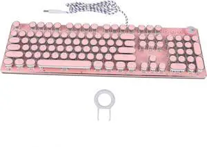 ARTIBETTER Gaming Keyboard Pink Retro Punk RGB Mechanical Keyboard Laptop Accessory