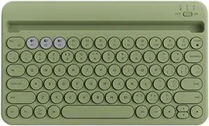 Portable Bluetooth Tablet Keyboard with Built, Slim & Compact Wireless, Multi-Device Bluetooth, for MacBook/Windows Computer, iOS/Andriod Tablet Phone(Green)