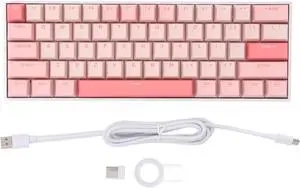 RGB Mechanical Keyboard, 61 Key 3.0 5.0 Type C Wired Blue Switch for iOS