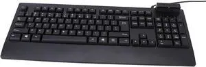 ZJchao Keyboard, Keyboard Gaming with IC Card Slot 104 Key Keyboard Quick Rebounding Retractable Non Slip Foot USB Quiet Keypad Gaming Keyboard for Desktop Computers Office Keyboard