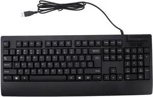 104 Key Keyboard - Ergonomically Designed, Retractable Non Slip Feet, Stable Data Transmission, ABS Material, IC Card Slot for Various Cards