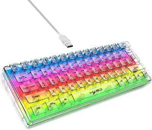 Shell Keyboard LED USB Computer Accessories Ergonomic 61 Keys Keypads Backlight Keyboard