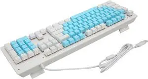 Gaming Keyboard with Mechanical Switch, RGB Backlit, 104 Keys, USB Cable, Widely Compatible with PC, Laptop and Desktop (Red Switch