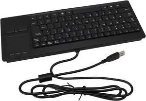 Mechanical USB Keyboard with Touchpad, Wired Keyboard Plug and Play Long Life for Industrial Use