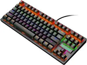 1pc USB Wired Gaming Keyboard Black Mechanical Keyboard Macro Recording Design Keys for Laptop and Desktop Gaming Ergonomic Feel