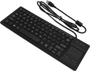 Industrial Keyboard, Wired Mechanical USB Keyboard with Touchpad for Laptop Notebook PC, Integrated Touch and USB Hub