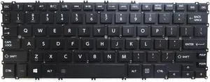 English US Laptop Keyboard for Toshiba KIRA KIRAbook 13 i7 i7S i7S1 i7S1X i7SC Touch Black Without Frame with Backlit