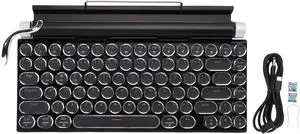 Gaming Keyboard, 83 Keys Backlight Mechanical Keyboard, Dual Mode Connectivity, USB C Power for Tablet Computer Phone (Black)