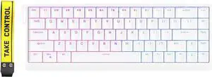 HE65 Rapid Trigger Gaming Keyboard,Magnetic Switch Hall Effect Hyper-Fast Adjustable Actuation 8K Hz Polling Rate Gasket-Mounted 65% Compact RGB HotSwap Wired Mechanical Keyboard (White)