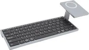Gugxiom Bluetooth 2.4G Wireless Keyboard with Foldable Magnetic Phone Charger, Wireless Phones Charging Keyboard for Laptop Tablet