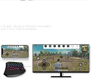 Portable Mini Mechanical Gaming Keyboard, Small One-Hand Control, with Feel Wide Hand Rest for Computer Game Playing Black