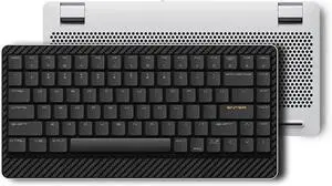 EDGE84 OE920 Ultra-Thin Wireless Mechanical Keyboard: Carbon Fiber & Magnesium Alloy Build, 84-Key Compact Layout, Bluetooth 5.0/USB-C Dual Mode, Portable for Mac/Windows Laptop -Black