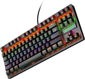 ARTIBETTER 1pc Ergonomic Curved Mechanical Keyboard Rainbow Backlight Compatible Laptop Desktop Design Key Caps for Gaming Office Use Black