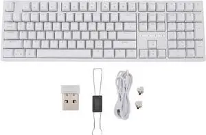 Wireless Mechanical Keyboard, Tri Mode BT5.1 2.4GHz USB C, 108 Keys Hot Swappable Custom Keyboard with RGB Backlit, Brown Switch, for PC Tablet Phone