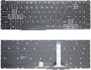 Laptop Keyboard Compatible with AC-E PHN16-71 PHN16-72 RGB Backlit (RGB Narrow Line Backlight Strip)