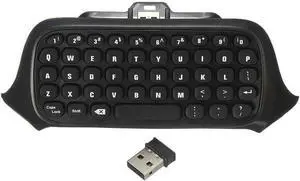 Multitools Accessories Small 2.4G USB Mini Wireless Chatpad Message 47 Keys Keyboard Keypad Game Controller Wireless Keyboard Black/White for Xb0x ONE - (Color: Black)