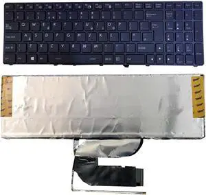 Laptop Keyboard Compatible with Get-a X500 V111418BK1 Black US Backlit (UK Layout)