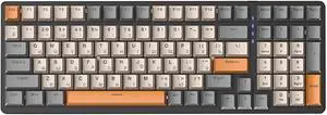 Russian Gaming Mechanical Keyboard for Hot-swap Blue Switch Type-C 100 Keys with Backlit Effects 100-Key K3 Russian Mechanical Keyboard Game Keypad Luminous for Notebook