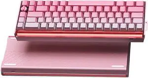 BOOM68 Magnetic Switch RGB Gaming Keyboard,65% Rapid Trigger Hall Effect Gasket Hot Swap Wired Keyboard with Adjustable Actuation Light Box Mini Knob Snap Tap,8K Hz Polling Rate (Pink)