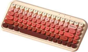 Gradient Color Computer Wireless Keyboard-Portable Floating dot Button for MacBook, Mobile Phone, and Windows Computers (Vitality Powder)