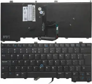 Backlit Keyboard Compatible with E7440 Laptop Compatible with Model 00K1C8 V141025AR1 Mouse Pointer
