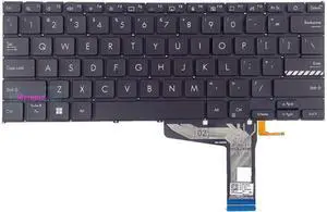 Laptop Keyboard Compatible with AS-U 14 X1402ZA X1403ZA Black US Backlight