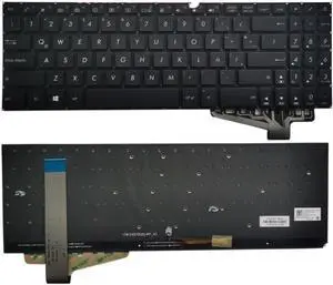 OEM Spanish/Latin Laptop Keyboard for as-us X570 Series - Black Replacement Keypad Accessories(LA with Backlight)