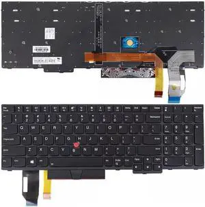 Laptop Keyboard Compatible with IB-M E580 E585 E590 T590 L590 R590 P52 P73 P72 Point Stick Backlit