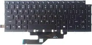 English US Laptop Keyboard for Alienware X14 R1 R2 002V4T 02V4T NSK-DEPABC 01 PK133PB1A00 Black with Backlit