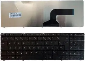 OEM French Laptop Keyboard Compatible with as-us Z54 Z54C Z54H Z54HR A55 A55DE A55DR A55N R503 R503U F55 F55A F55C F55U F55V F55VD - Black FR Layout Accessories